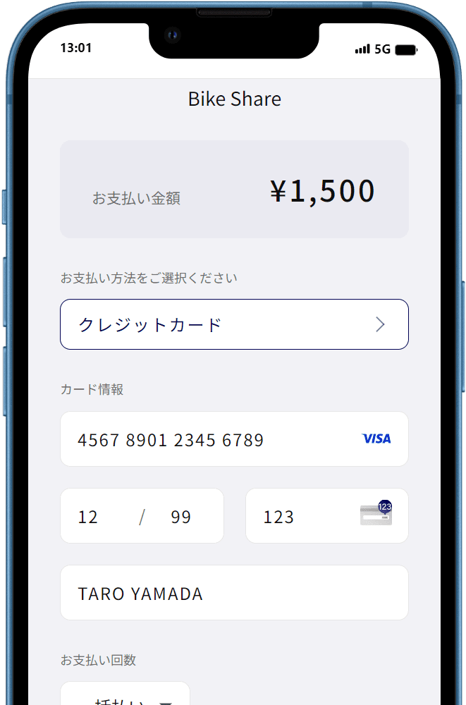 お支払いを実行